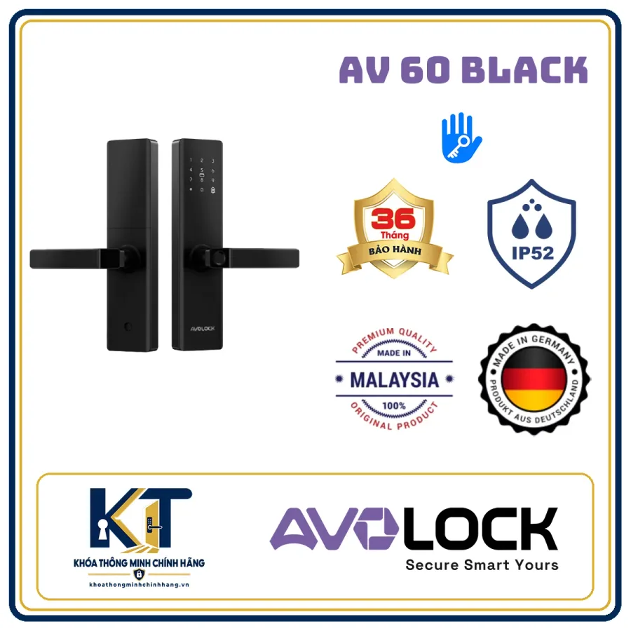 Khóa cửa gỗ tay gạt Avo Lock AV-60
