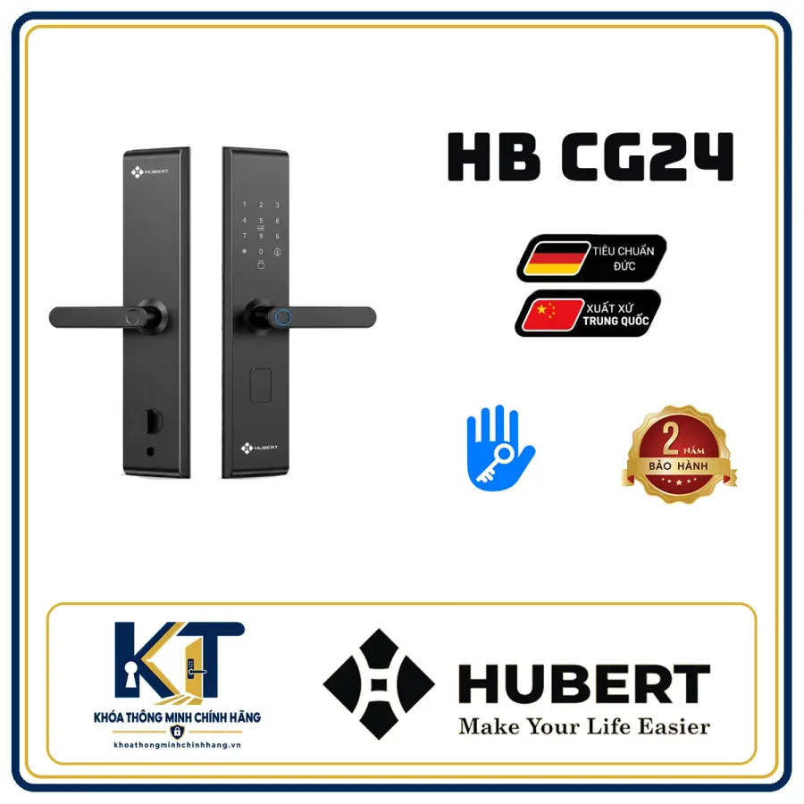 Khóa cửa gỗ Hubert HB-CG24
