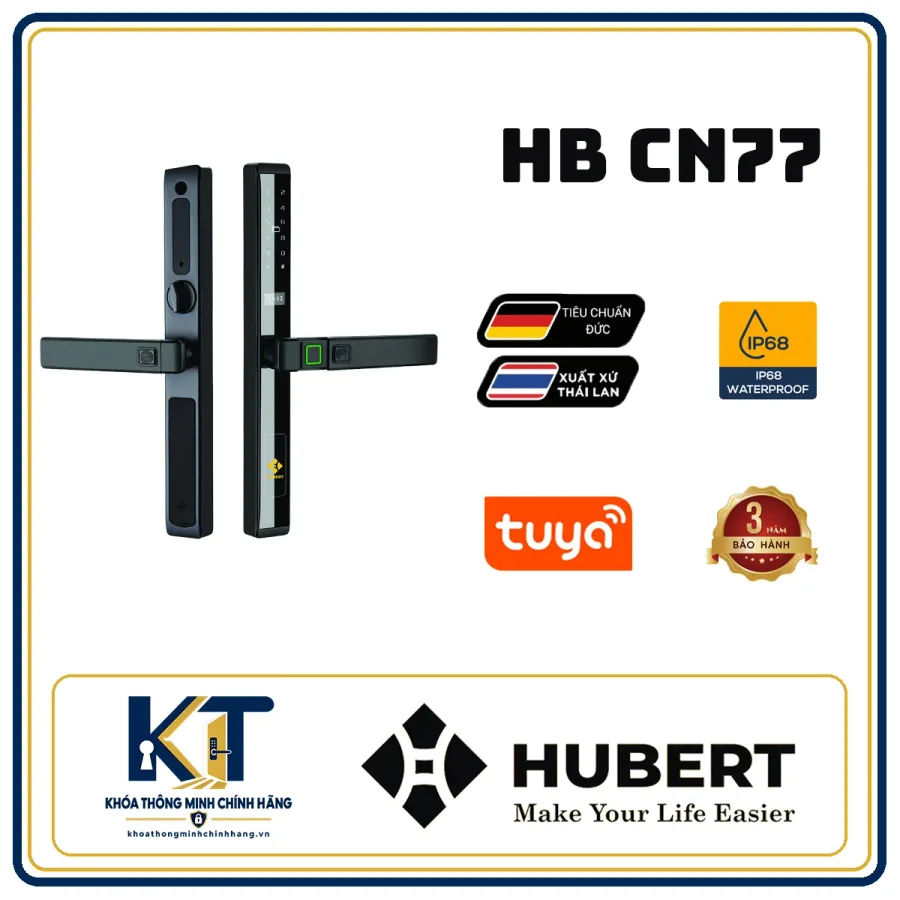 Khóa cửa nhôm cao cấp Hubert HB-CN77