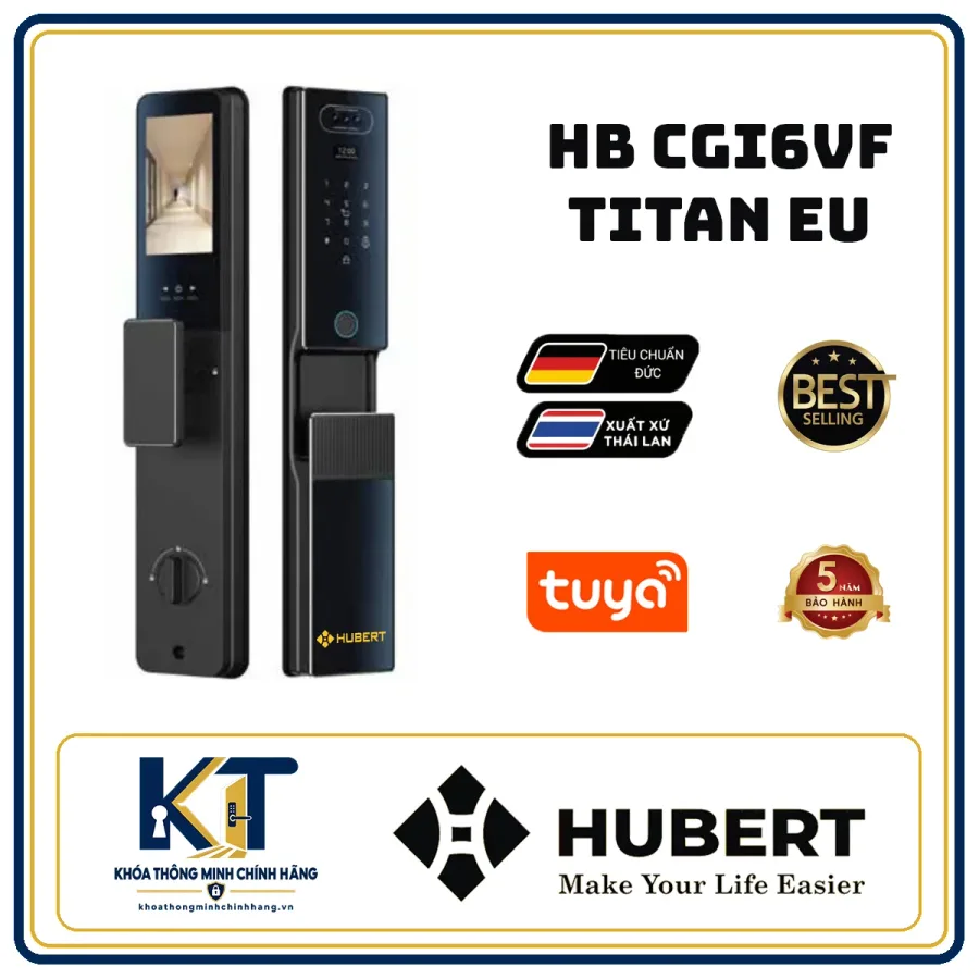 Khóa cửa gỗ chuẩn EU Hubert HB-CGI6VF-TITAN-EU