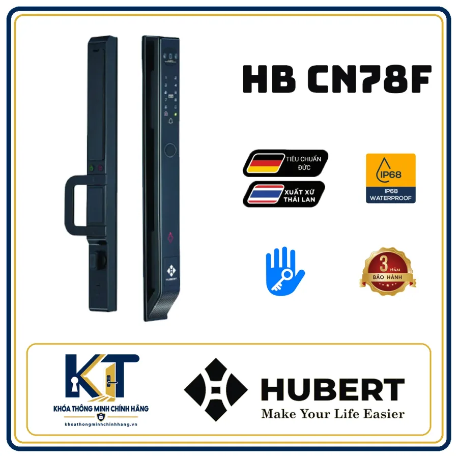 Khóa cửa nhôm cao cấp Hubert HB-CN78F
