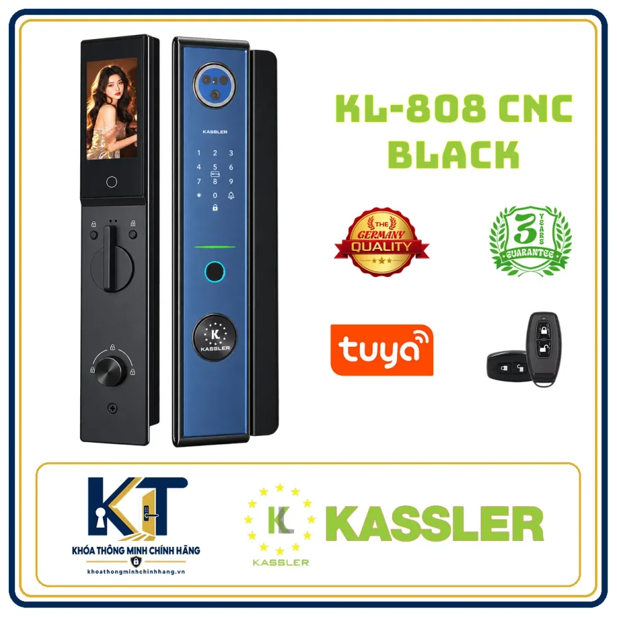 Khóa cửa gỗ phong thủy Kassler KL-808-CNC