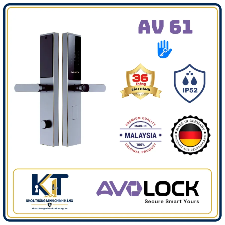 Khóa cửa gỗ tay gạt Avo Lock AV-61