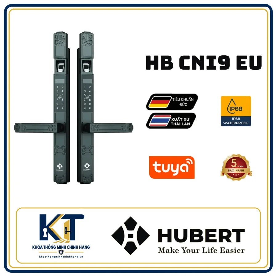 Khóa cửa nhôm chuẩn EU Hubert HB-CNI9-EU