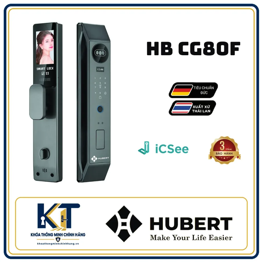 Khóa cửa gỗ cao cấp Hubert HB-CG8OF