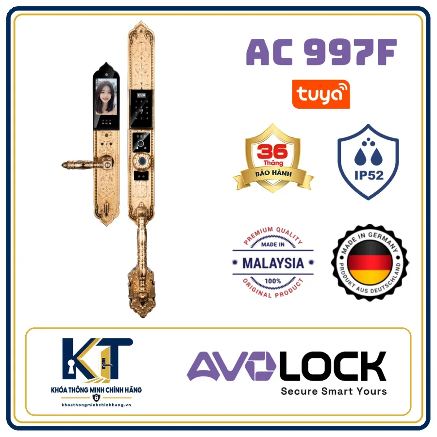 Khóa cửa gỗ tân cổ điển Avo Lock AC-997F