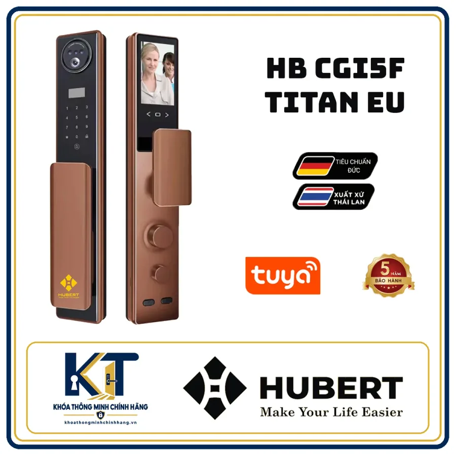 Khóa cửa gỗ chuẩn EU Hubert HB-CGI5F-TITAN-EU