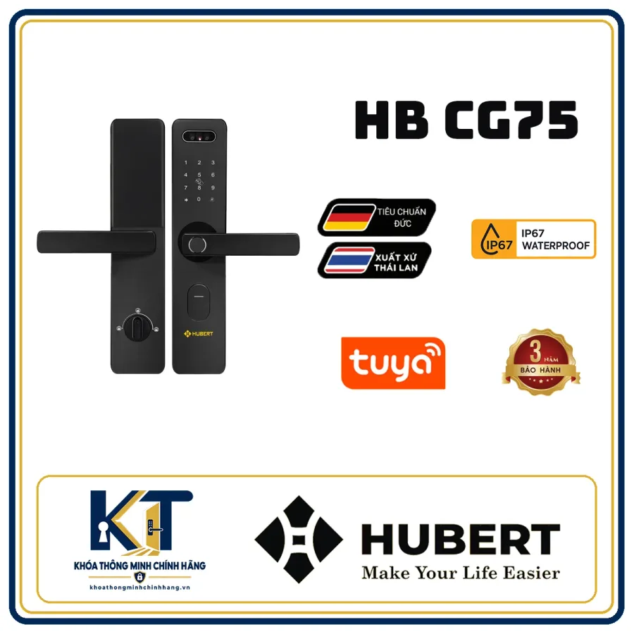 Khóa cửa gỗ cao cấp Hubert HB-CG75