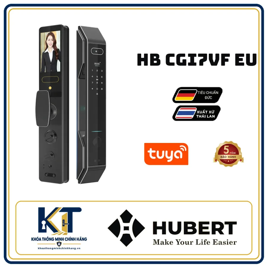 Khóa cửa gỗ chuẩn EU Hubert HB-CGI7VF-EU