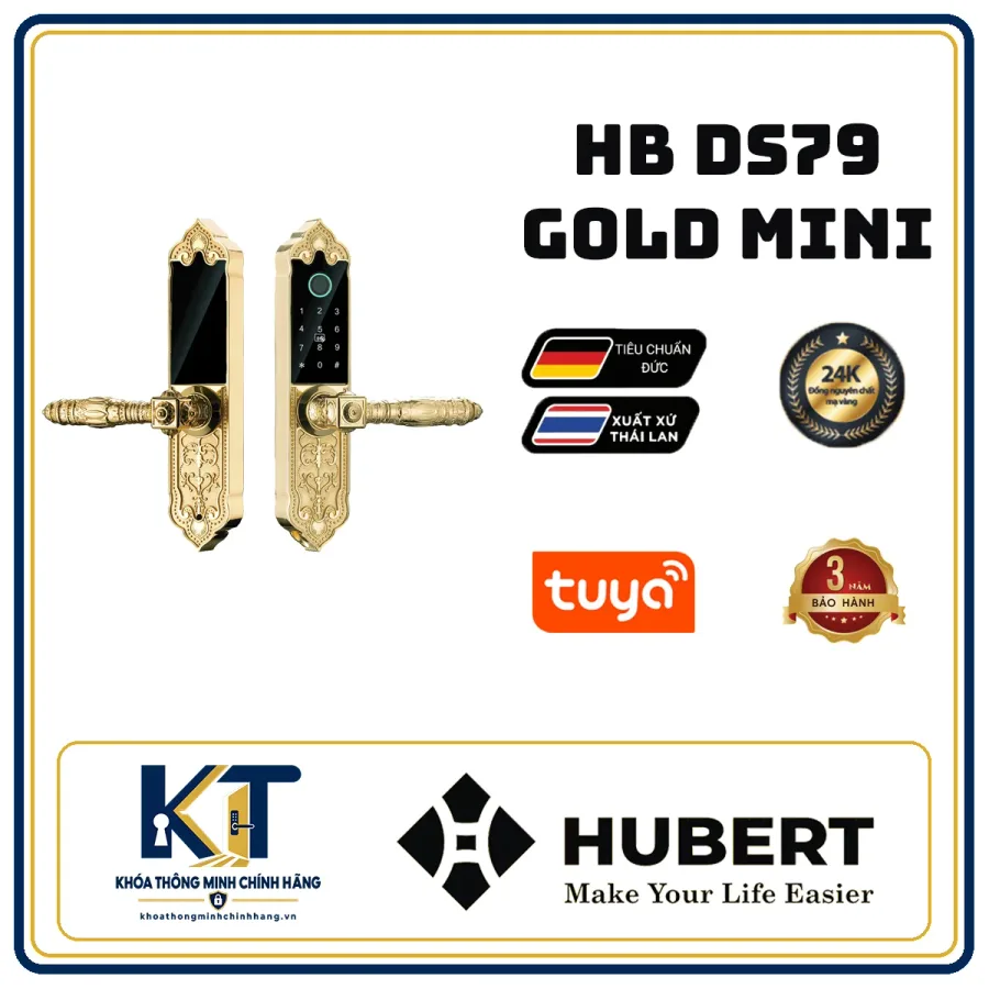 Khóa đại sảnh cao cấp Hubert HB-DS79-GOLD-MINI