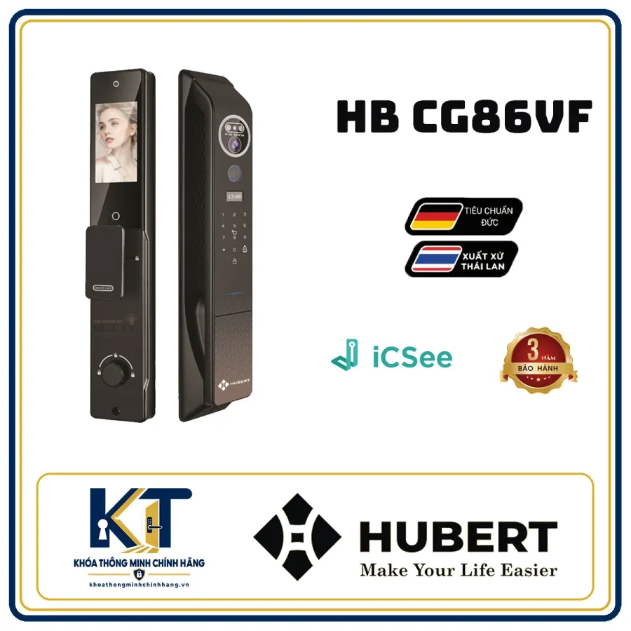 Khóa cửa gỗ cao cấp Hubert HB-CG86VF