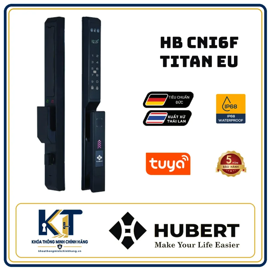 Khóa cửa nhôm chuẩn EU Hubert HB-CNI6F-TITAN-EU