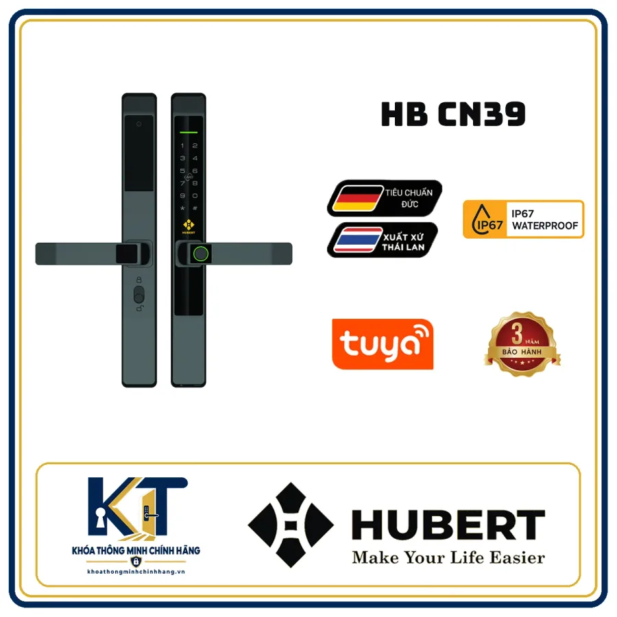Khóa cửa nhôm cao cấp Hubert HB-CN39