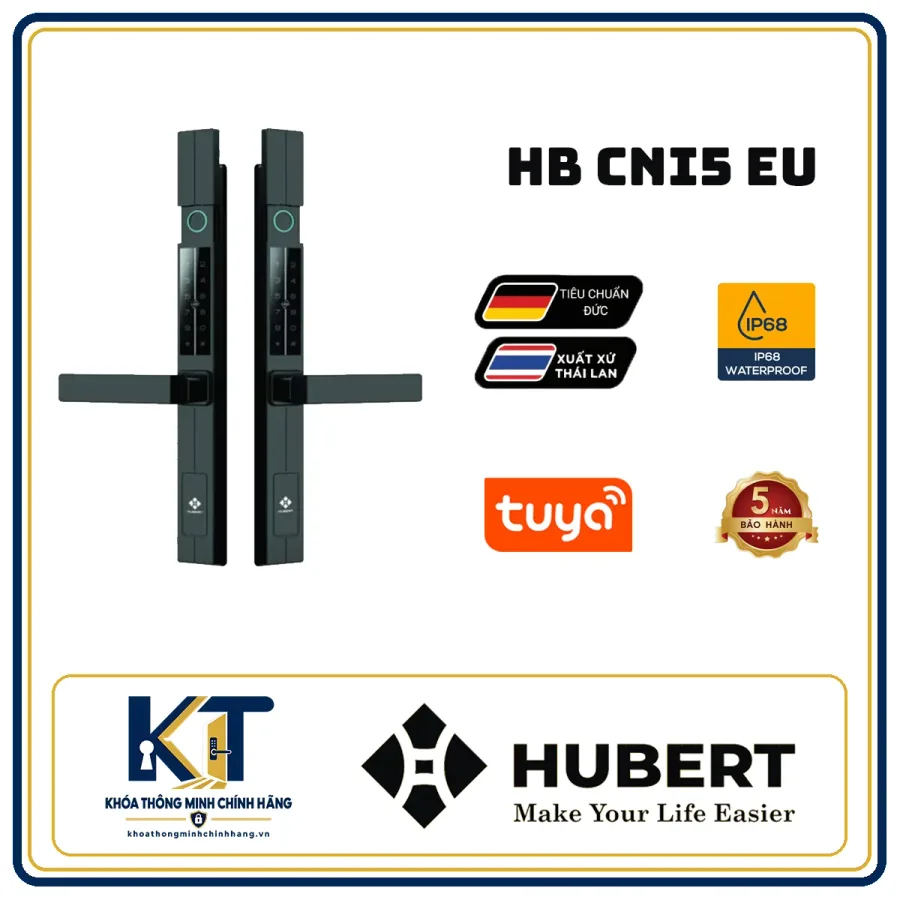 Khóa cửa nhôm chuẩn EU Hubert HB-CNI5-EU
