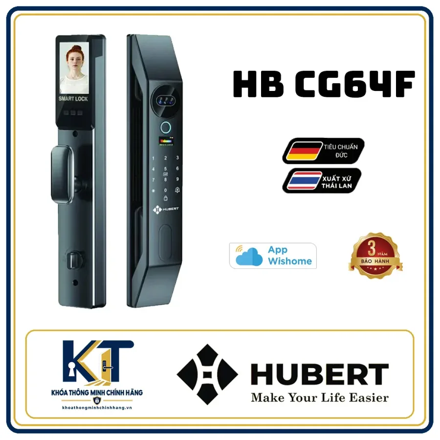 Khóa cửa gỗ cao cấp Hubert HB-CG64F