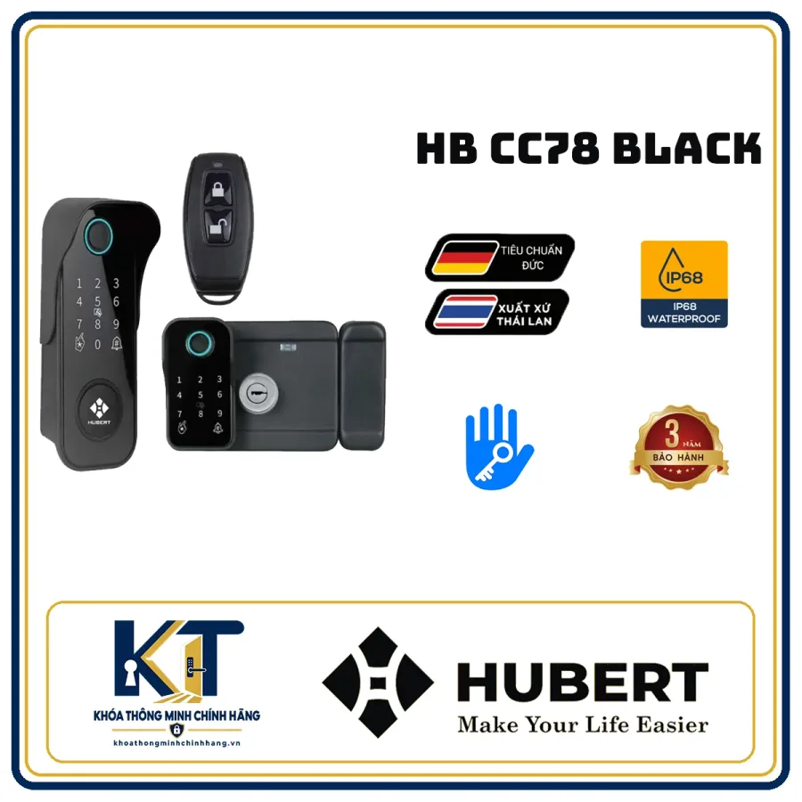 Khóa cửa cổng cao cấp Hubert HB-CC78
