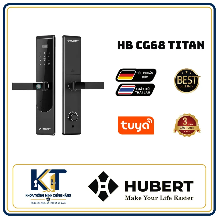 Khóa cửa gỗ cao cấp Hubert HB-CG68
