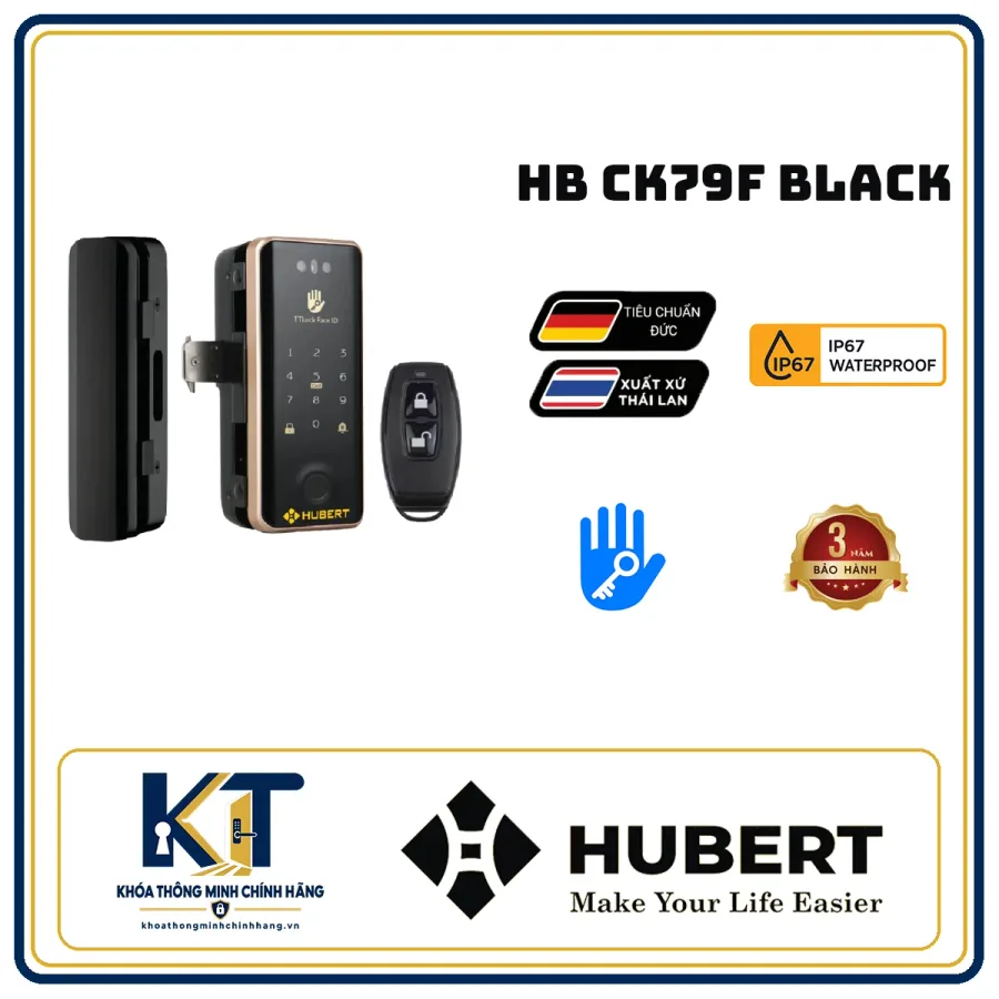 Khóa cửa kính cao cấp Hubert HB-CK79F