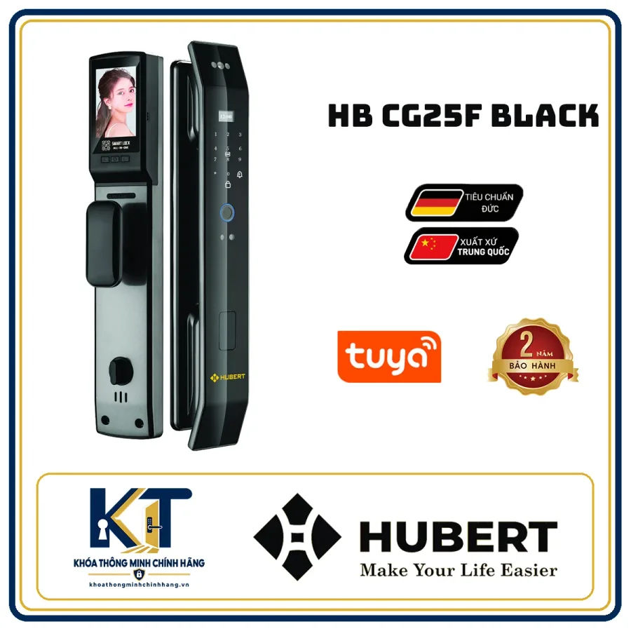 Khóa cửa gỗ Hubert HB-CG25F