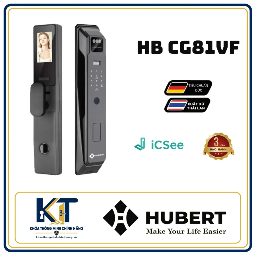 Khóa cửa gỗ cao cấp Hubert HB-CG81VF